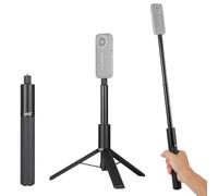 HSU Bastone invisibile per selfie da 122 cm + treppiede per Insta360, asta monopiede di estensione per Insta360 X4, X3, X2, X, Insta 360 ONE R, ONE RS, GO 2, GO 3