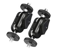 HSU Braccio Magico Articolato Flessibile con Doppio Giunto Sferico, Adattatore a Vite da 1/4” per Monitor Videocamera, Luce LED, Microfono, Microfono, Treppiede (2 pezzi)