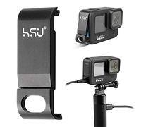 HSU Coperchio della batteria in lega di alluminio Adattatore porta di ricarica rimovibile compatibile per GoPro Hero 11/10/9