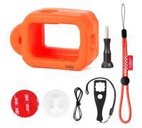 HSU Custodia Galleggiante per GoPro Hero 12/11/10/9, Accessorio per Custodia Galleggiante per Sport Acquatici Surf Nuoto Immersioni (Arancione)