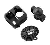 HSU Kit in silicone per Go Pro Max2, custodia in silicone, copriobiettivo e cinturino regolabile, kit accessori per Go Pro Max 2