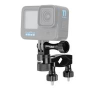 HSU Manubrio Supporto de Moto Bici per GoPro, Adattatore Morsetto per Insta360 Osmo Action Telecamere D'azione - 360 Gradi Rotazione (Nero)