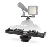 HSU Staffa Adattatore Scarpa Calda, Tripla Supporto Scarpa Fredda per Flash Esterno Microfono LED Monitor Video Accessori per Fotocamere