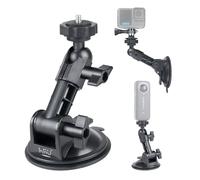 HSU Supporto a ventosa per Action Camera, supporto da auto con nano colla per Go Pro Insta 360 Osmo Action, perfetto per parabrezza/finestre/superfici lisce