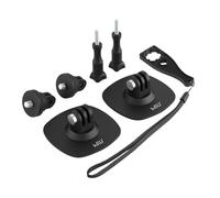 HSU Supporto Adesivo per GoPro, Attacchi Flessibili per Casco Insta360, Kit di Accessori per Videocamere d'Azione (6 in 1)