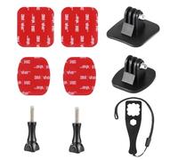 HSU Supporto Adesivo per GoPro, Supporti Casco con Tappetini Adesivi 3M per Videocamere d'Azione Hero 12/11/10/9/8/7/6/5/4/3