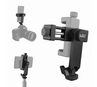 HSU Supporto per fotocamera con pattino freddo, staffa universale per cellulare, adattatore per treppiede per smartphone entro 2,3-4 pollici, per fotografia mobile