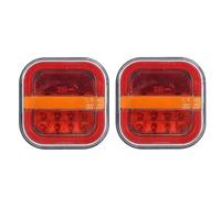 HSUF Fanale Posteriore 2x 4''12V 24V LED Fanale Posteriore Indicatore Direzione Lampeggiante Freno Stop Guida Retromarcia Camion Rimorchio Furgone Luci Posteriori(1Pair B)