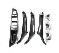 HSUF Interno Maniglie della Porta per BMW Serie 5 F10 F18 Guida a Sinistra LHD 7 Pezzi 2010-2016 Maniglia per Porta Interna in Fibra di Carbonio(Modello Fibra Carbonio)