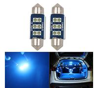 HSUN 36MM LED Lampadina C5W 6411 6413 6418 6461 6486X DE3423 DE3425 6LED SMD3030 Chip per Lettura Cupola Interna Mappa Luce,Blu Ghiaccio Confezione da 2