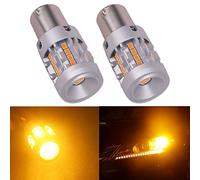 HSUN BAU15S PY21W 7507 1056 LED Lampadine Ambra Integrate Forte Canbus Senza Errori Senza Iper Lampeggiante Estremamente Luminose Solo Per Lampeggianti Auto,2 Pack