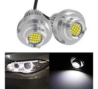 HSUN E60 LCI Angel Eyes LED Marker Bulb,80 W High Power Chip 5032LM Super Bright Lampadine con decoder Canbus senza errori, 6000 K bianco, confezione da 2