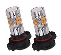 HSUN PSY24W LED Ampoules,12V-24V 30LED-SMD3030 Puce Canbus Sans Erreur Pour Lampe de Brouillard de Voiture et plus,Paquet de 2,Ambra