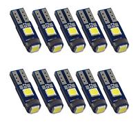 Hsun T5 74 73 2723 2721 base LED Lampadina con 3 pezzi LED SMD cuneo lampadina LED per auto auto cruscotto strumento luce di lettura pannello del computer lampada 12 V 50LM (T5-Bianco)