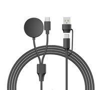 Hsupez Cavo di ricarica 2 in 1, ricarica USB C, può caricare sia telefoni cellulari che smartwatch contemporaneamente, compatibile con Watch 8/7/6/5/4/3, cavo di ricarica wireless smartwatch