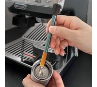 Hsupez Pennello 2 in 1 Barista per macinacaffè, spazzola per la pulizia del caffè, strumento per il caffè per la cucina del barista (un lato ha i capelli duri e l'altro lato ha i capelli morbidi)