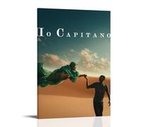 HSUREWTRK Io Capitano Movie - 2 poster estetici da parete su tela, decorazione artistica da parete vintage, per soggiorno, camera da letto, camera da letto, 60 x 90 cm, con cornice