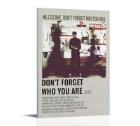 HSUREWTRK Miles Kane Don't Forget Who You Are - Poster estetico da parete su tela, decorazione artistica da parete vintage, per soggiorno, camera da letto, camera da letto, 60 x 90 cm, con cornice