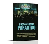 HSUREWTRK Nuovo Cinema Paradiso - Poster estetico artistico da parete su tela, decorazione vintage per soggiorno, camera da letto, camera da letto, 50 x 75 cm, con cornice