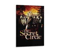 HSUREWTRK The Secret Circle, poster estetico artistico da parete su tela, stile vintage, decorazione per soggiorno, camera da letto, camera da letto, 60 x 90 cm, con cornice