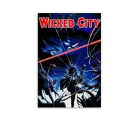 HSUREWTRK Wicked City - Poster decorativo da parete su tela, stile vintage, per soggiorno, camera da letto, 20 x 30 cm, senza cornice