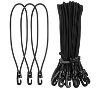 HSUYUN 25 Pezzi Corde Elastiche con Gancio 30 cm, Nero Tenditori per Teloni