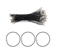 HSUYUN Anello Portachiavi, 65 Pezzi Anelli per Portachiavi in Corda Metallica, Portachiavis Grande Multifunzionale, Design Chiusura a Torsione in Acciaio, per Etichette per Bagagli, Chiavi, Ciondoli