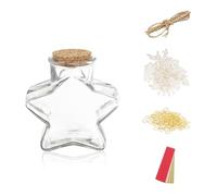 HSUYUN Capsule Lettere Messaggio, Capsule Messaggio per Anniversario e Fidanzamento, 101 Pezzi con Bottiglia Vetro a Stella, Regalo Romantico per Coppie, Decorazione Casa