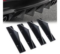 HSXDTK Auto Paraurti Posteriore Lip Diffusore per VW Beetle Convertible (A5), Aletta di Squalo Diffusore Spoiler, Posteriore Spoiler Diffusore Ala,C/Straight-Black
