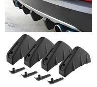 HSXDTK Auto Paraurti Posteriore Lip Diffusore per VW Beetle/VW Bora/VW UP/VW Polo/VW Golf, Aletta di Squalo Diffusore Spoiler, Posteriore Spoiler Diffusore Ala,A-Black
