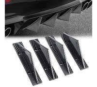 HSXDTK Auto Paraurti Posteriore Lip Diffusore per VW Passat Golf Polo Beetle Jetta Touran EOS, Aletta di Squalo Diffusore Spoiler, Posteriore Spoiler Diffusore Ala,C/Straight-Carbon Fiber