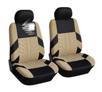 HSXDTK Set Completo di Coprisedili per Audi A5 S5 RS5 B9 B8 B8.5, Soft Confortevole Traspirante Protezione per Sedili Auto, Accessori Auto Interno,2 Seats-Beige