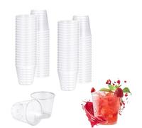 Hsyadazi 100 bicchieri da liquore in plastica, 30 ml/3 cl, in plastica riutilizzabile, per feste, banchetti e degustazioni