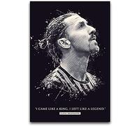 HSYIFF Pittura di opere d'arte su tela Senza Cornice 50 * 70cm Zlatan Ibrahimovic Tela decorativa Arte da parete Soggiorno Poster Camera da letto