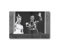 HSYIFF Poster E Stampe Senza Cornice 60 * 80cm s delle opere d'arte del principe Filippo e della regina Elisabetta