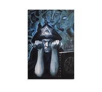 HSYIFF Quadri Su Tela Senza Cornice 50 * 70cm Aleister Crowley Arts Dipinti Decorativi Arte Famiglia Decor