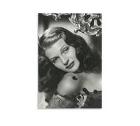 HSYIFF Quadro Su Tela Senza Cornice 30 * 50cm 940s Miglior attrice Rita Hayworth Black And White Goddess Decorative Living Room Poster