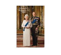 HSYIFF Quadro Su Tela Senza Cornice 30 * 50cm Ritratto della regina Elisabetta e del principe Filippo