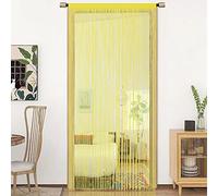 HSYLYM String Tenda per porte Decorazioni per finestre Divisorio Decorazioni per stanze Tenda singola per finestra 90x200cm Giallo morbido