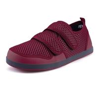 Hsyooes Scarpa Ortopedica Donna Scarpe Diabetiche Uomo Pantofole Ortopediche Regolabili Pantofole Camminata Anziani Strappo Traspirante rosso-A 39EU