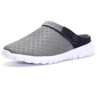 Hsyooes Uomo Donna Zoccoli Scarpe da Spiaggia Traspirante Antiscivolo Scarpe da Doccia Estive Ciabatte Scarpe Giardino Infradito Estate,grigio a,44 EU