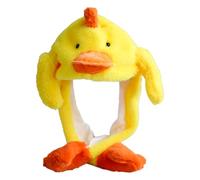 HSYWSH Cappello Orecchie che si Muovono Anatra Cappello Cappelli di Peluche Animale Peluche Cappello Divertenti Regalo per Adulti e Bambini per Festa, Cosplay e Carnevale