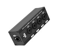 Hsyzygian Adattatore in metallo a 4 vie da 3 pin a Cat5 per sistemi audio da studio e live, prolunga audio a più canali