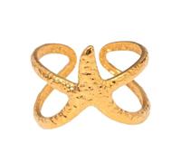 Hsyzygian Anelli a forma di stella marina apribile a tema mare accessori moda accessori per le dita per le donne cerchio regolabile, One Size, come descritto, come descritto