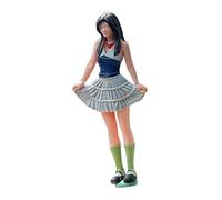 Hsyzygian Modello di ragazza in miniatura in resina con vestito colorato perfetto per case delle bambole accessori minuscola gonna anime ragazza statuetta in resina
