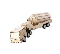 Hsyzygian Progetto di assemblaggio di veicoli in legno naturale per bambini Scienza educativa Modello di costruzione mani sull'apprendimento Set di costruzione Costruisci il tuo trasporto utilizzando