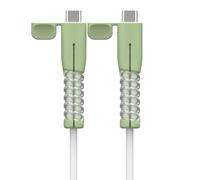 Hsyzygian Protettori per cavi di tipo C, manicotto flessibile in silicone per rotture e prolungamento della durata della copertura del cavo USB C