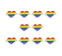 Hsyzygian Robusto ciondolo in lega color arcobaleno con doppi fori per vari usi, per trovare gioielli a due fori, 100 pieces, come descritto, come descritto