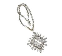 Hsyzygian Set di spille da 47 g e collana lunga abbinata con design geometrico a buco della serratura, gioielli per feste, regalo per cena, appuntamento notturno, Collana, come descritto, come