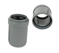 HT - Riduttore dritto DN 40/50, manicotto di passaggio grigio